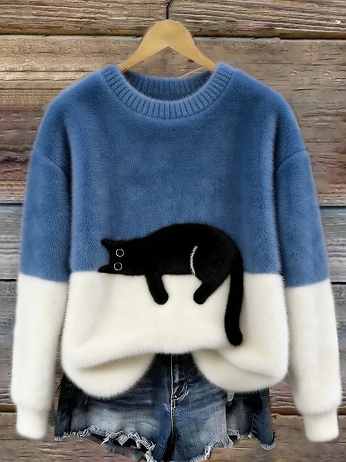 Luna | Felpa da donna con stampa gatto