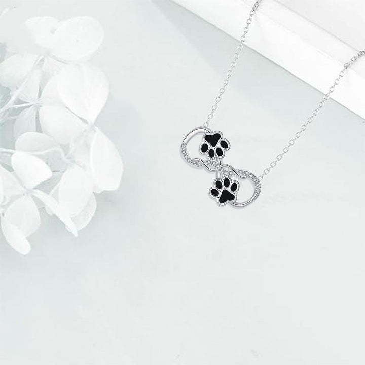 Collana con pendente simbolo dell'infinito con zirconi