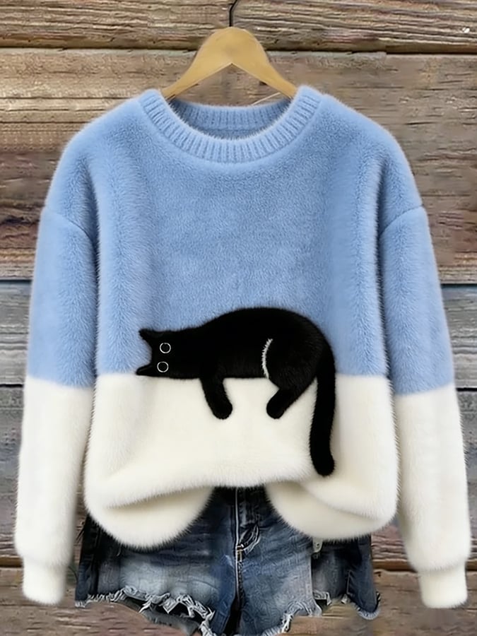 Luna | Felpa da donna con stampa gatto