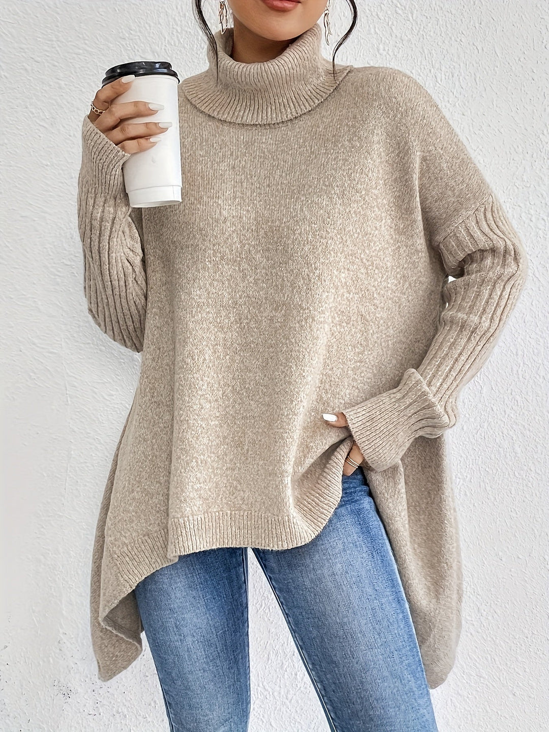 ODETTE™|MAGLIONE DOLCEVITA OVER