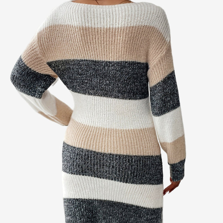 Elestte™ Abito in maglia a righe