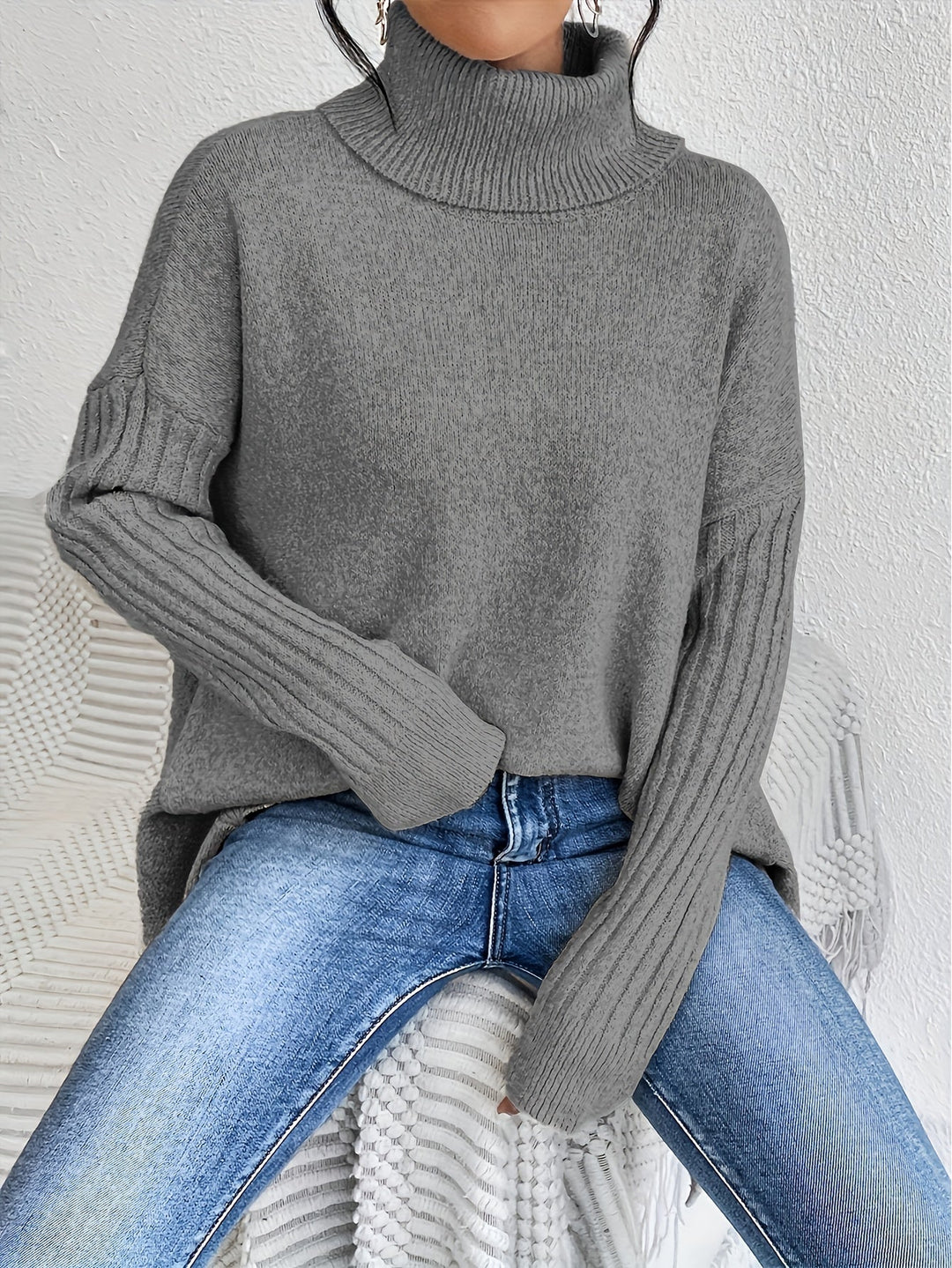 ODETTE™|MAGLIONE DOLCEVITA OVER