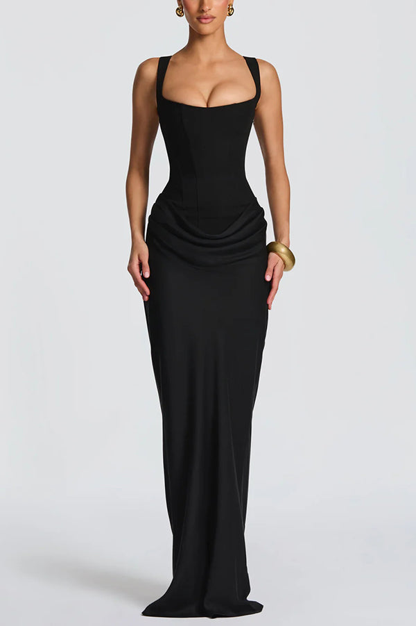 Leonor ❘ Abito maxi con scollo quadrato