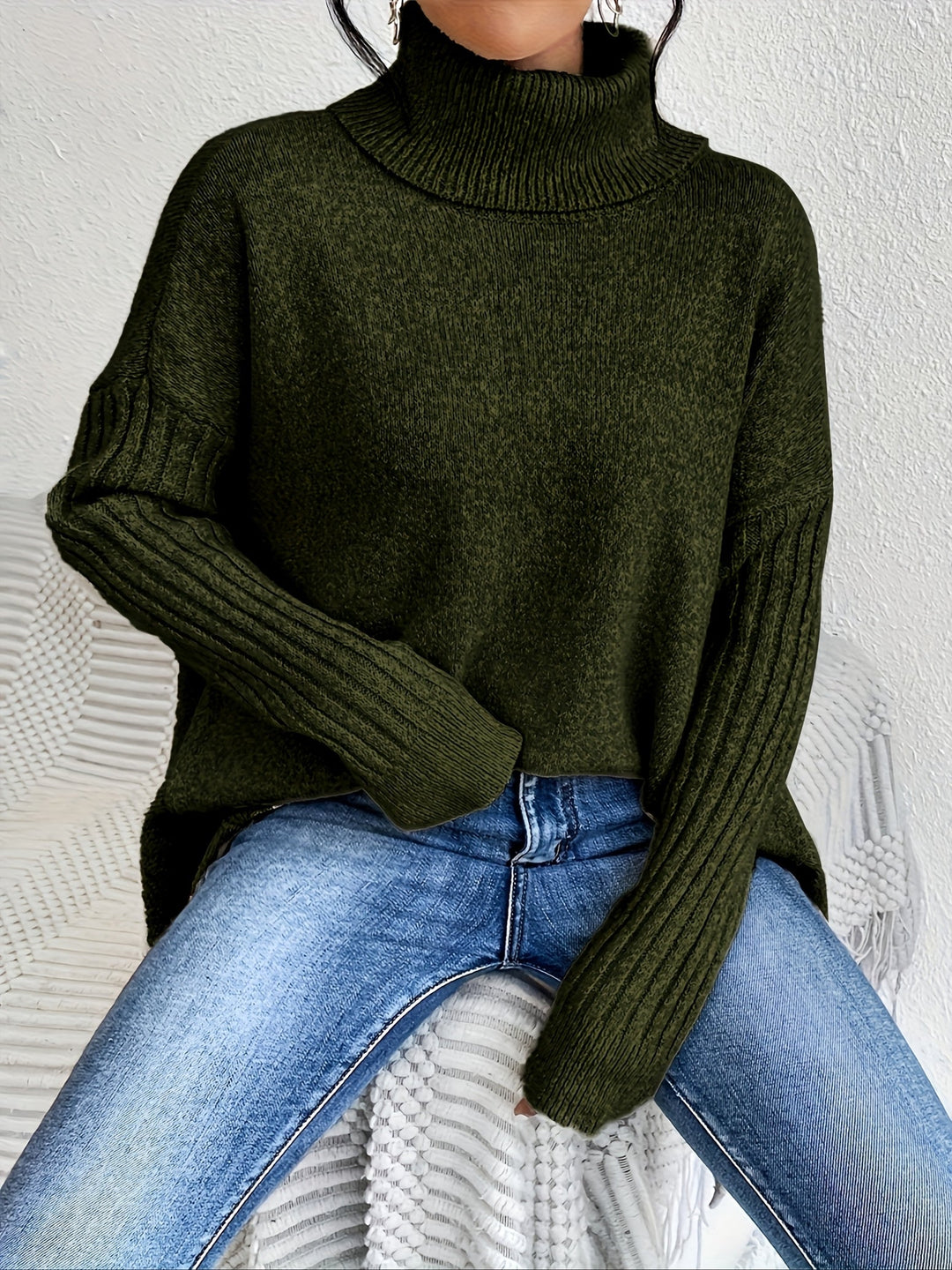 ODETTE™|MAGLIONE DOLCEVITA OVER