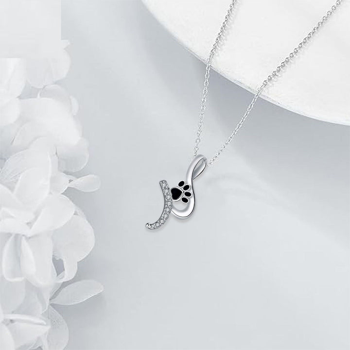 Collana con ciondolo a forma di impronta di zampa