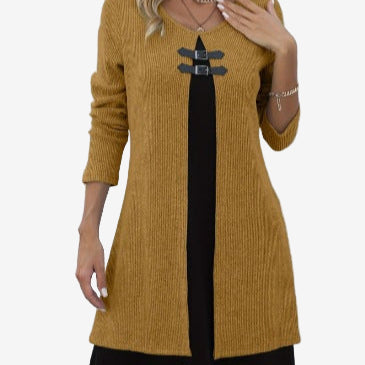 Elora™ Abito in maglia chic con contrasto