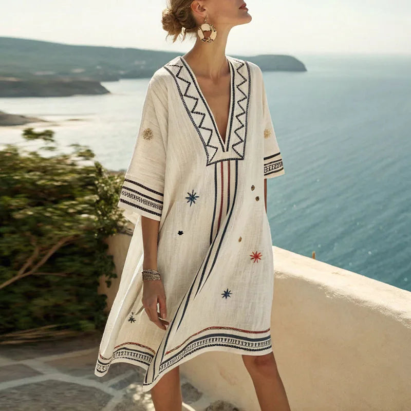 Naomi - Elegante e versatile abito da spiaggia per le giornate estive