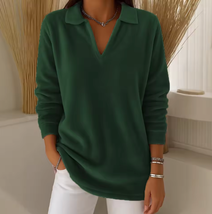Emma | Maglia Morbida in Velluto con Scollo a V