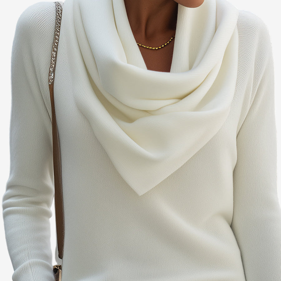 Patricia™ Maglione con collo drappeggiato