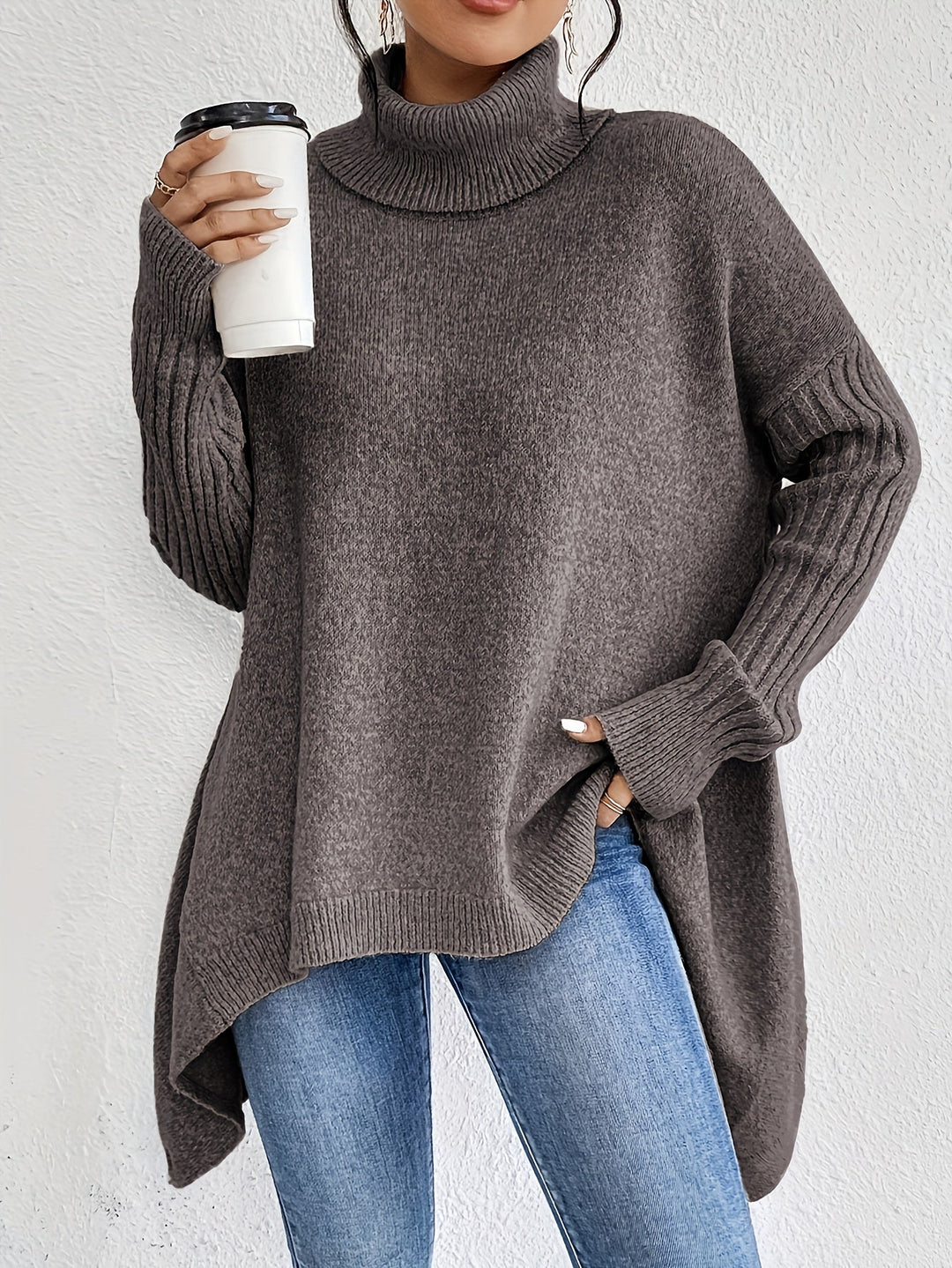 ODETTE™|MAGLIONE DOLCEVITA OVER