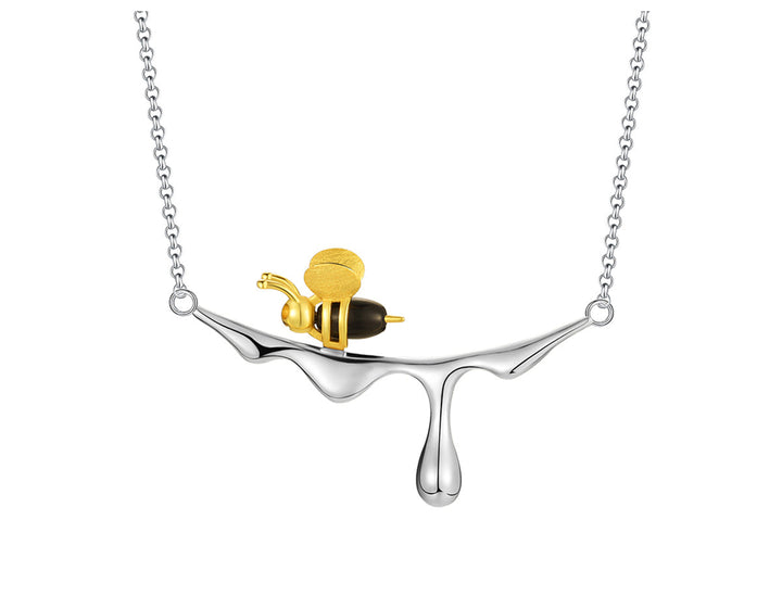 Collana con miele che gocciola e ape