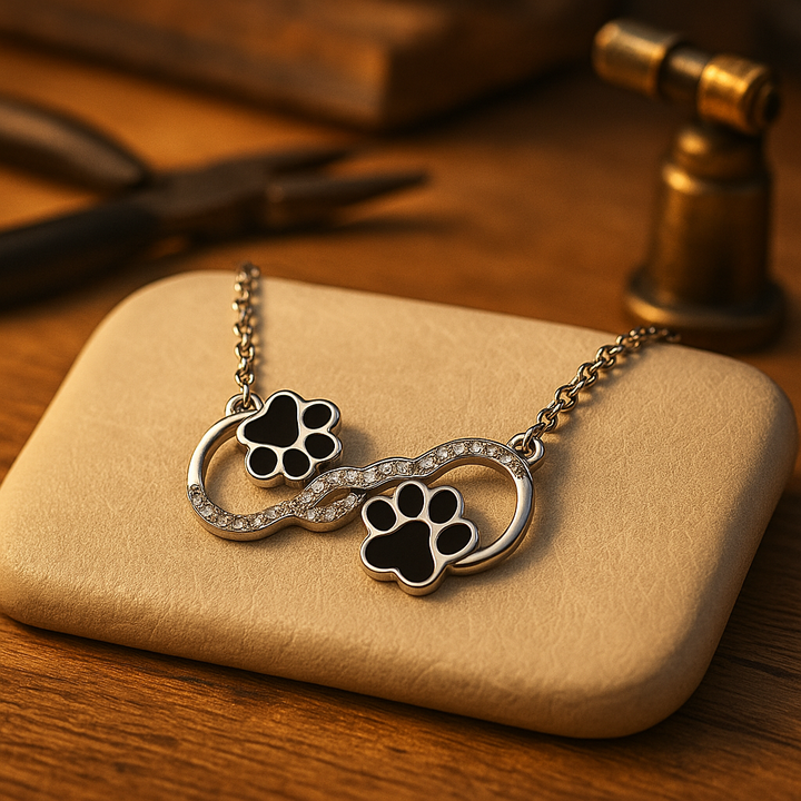 Collana con pendente simbolo dell'infinito con zirconi