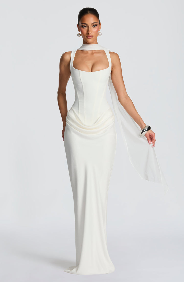 Leonor ❘ Abito maxi con scollo quadrato