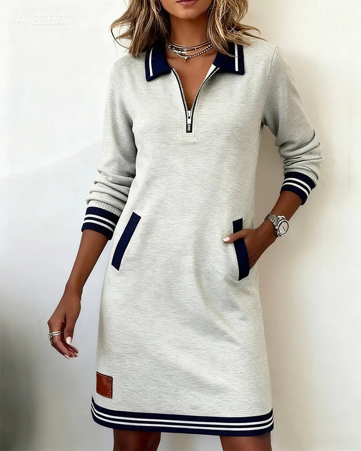 BEATRICE | Abito Polo Elegante a Maniche Lunghe