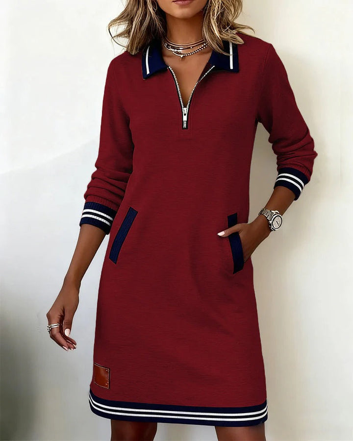 BEATRICE | Abito Polo Elegante a Maniche Lunghe