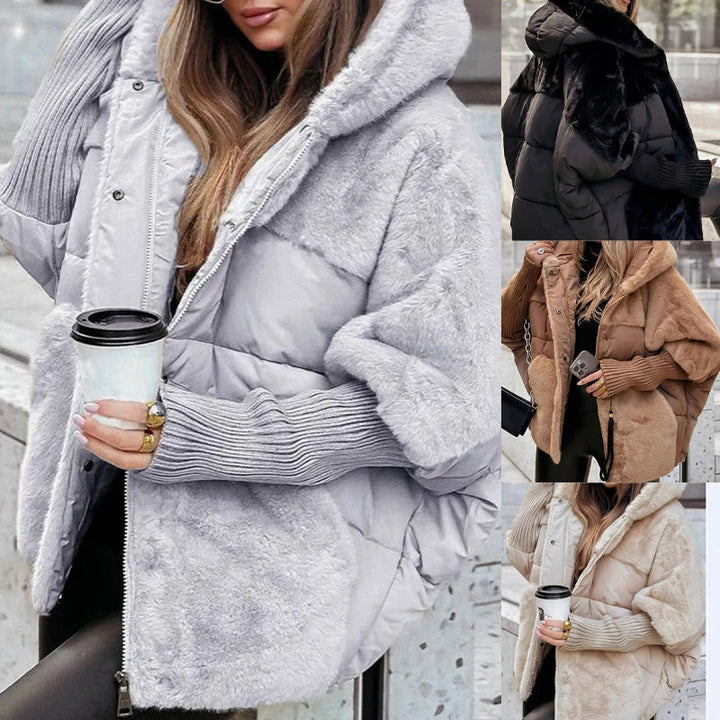 JESSIE™|GIUBBOTTO PATCHWORK CON CAPPUCCIO