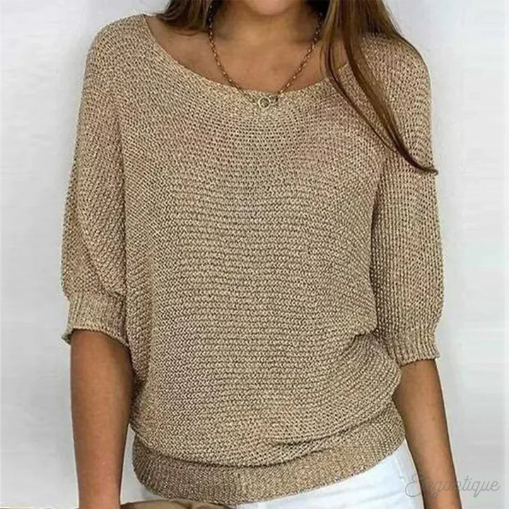 ARIANNA|TOP IN MAGLIA RILASSATO